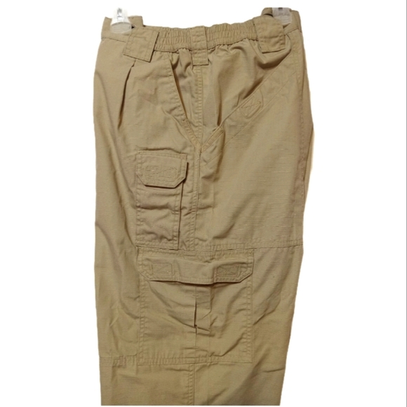 5.11 Khaki Tactical Cargo Y2K Work Pants High Rise Hunting 40 Tan Relax 8 Pocket - Picture 4 of 11